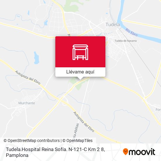 Mapa Tudela.Hospital Reina Sofía. N-121-C Km 2 8