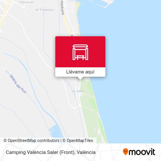 Mapa Camping València Saler (Front)