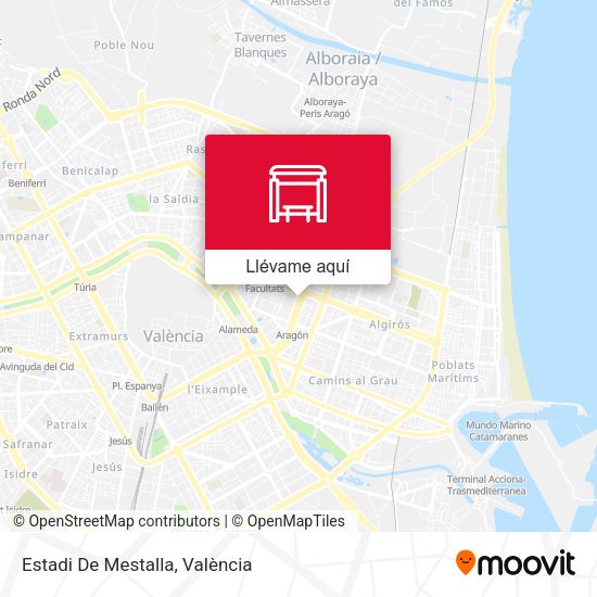 Mapa Estadi De Mestalla