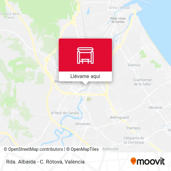 Mapa Rda. Albaida - C. Rótova
