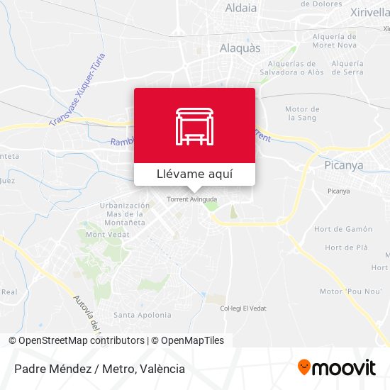 Mapa Padre Méndez / Metro