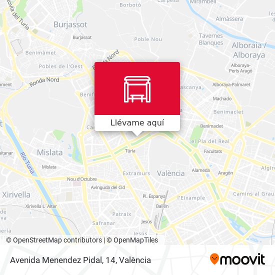 Mapa Avenida Menendez Pidal, 14