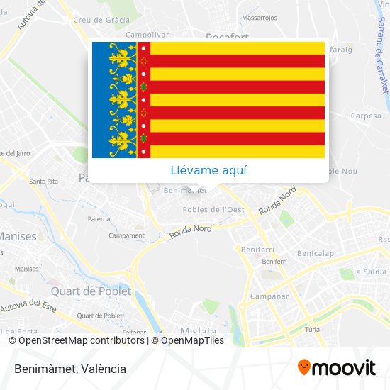 Mapa Benimàmet