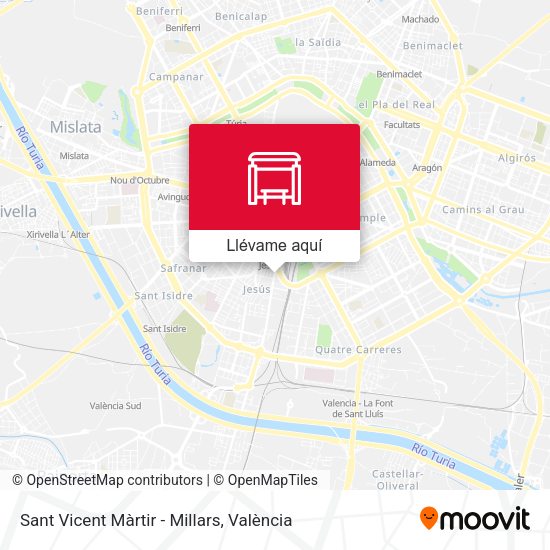 Mapa Sant Vicent Màrtir - Millars