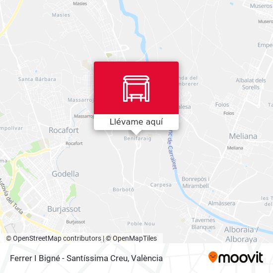 Mapa Ferrer I Bigné - Santíssima Creu