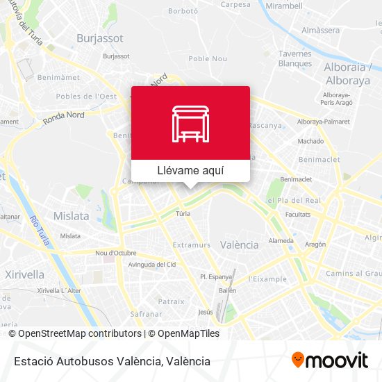 Mapa Estació Autobusos València