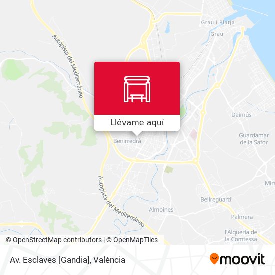 Mapa Av. Esclaves [Gandia]