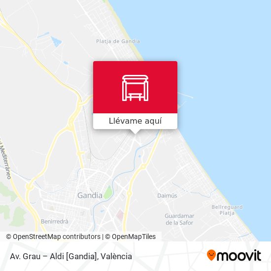 Mapa Av. Grau – Aldi [Gandia]