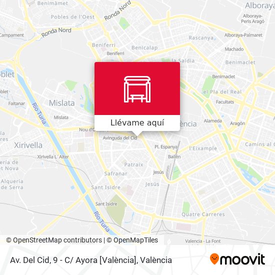 Mapa Av. Del Cid, 9 - C/ Ayora [València]