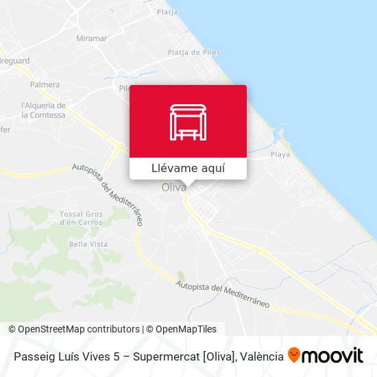 Mapa Passeig Luís Vives 5 – Supermercat [Oliva]