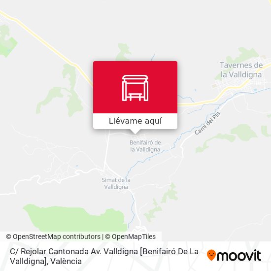 Mapa C/ Rejolar Cantonada Av. Valldigna [Benifairó De La Valldigna]