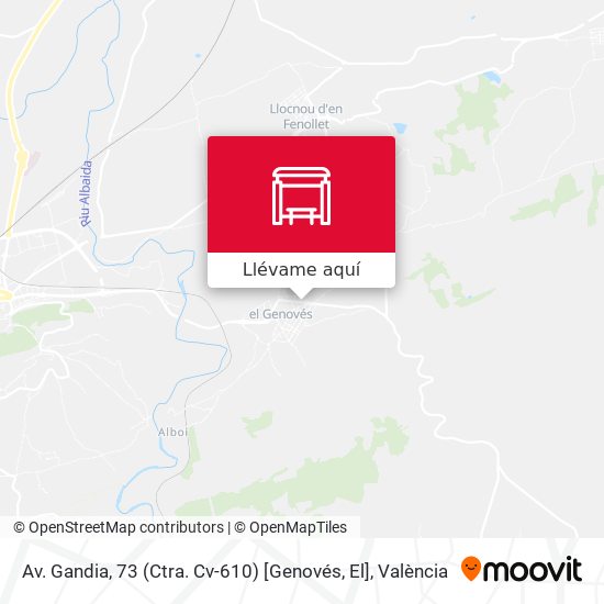 Mapa Av. Gandia, 73 (Ctra. Cv-610) [Genovés, El]