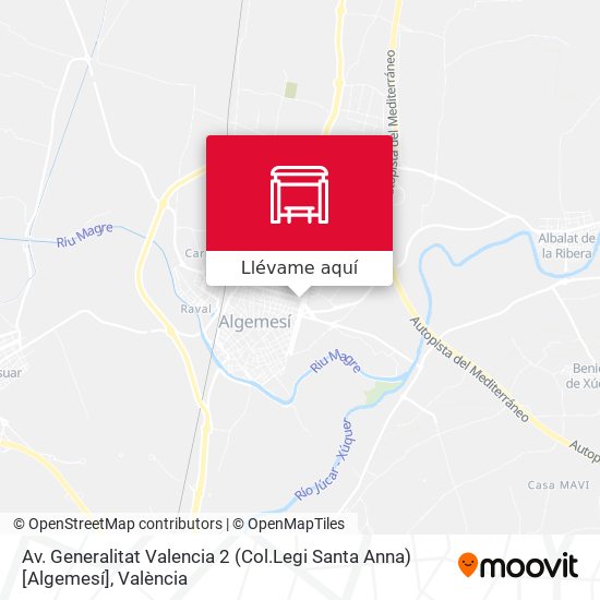 Mapa Av. Generalitat Valencia 2 (Col.Legi Santa Anna) [Algemesí]