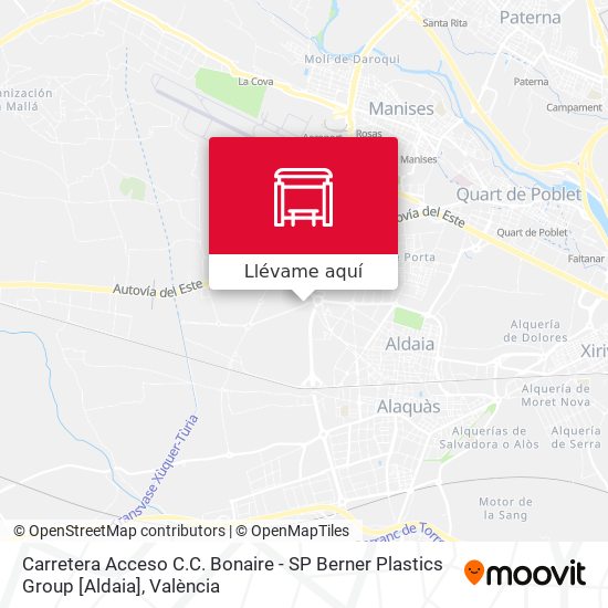 Mapa Carretera Acceso C.C. Bonaire - SP Berner Plastics Group [Aldaia]