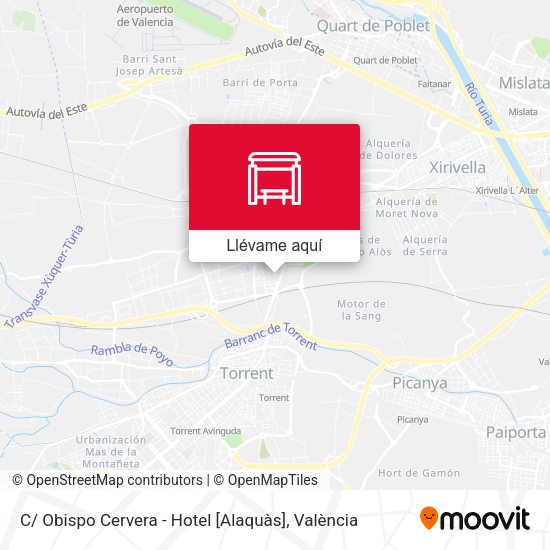 Mapa C/ Obispo Cervera - Hotel [Alaquàs]