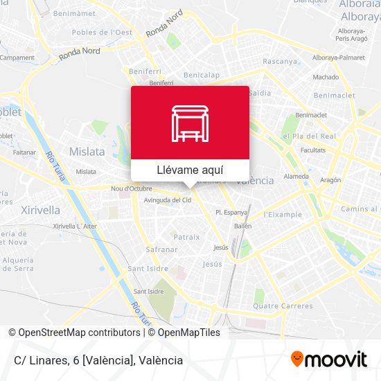 Mapa C/ Linares, 6 [València]