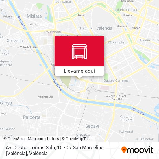 Mapa Av. Doctor Tomás Sala, 10 - C/ San Marcelino [València]