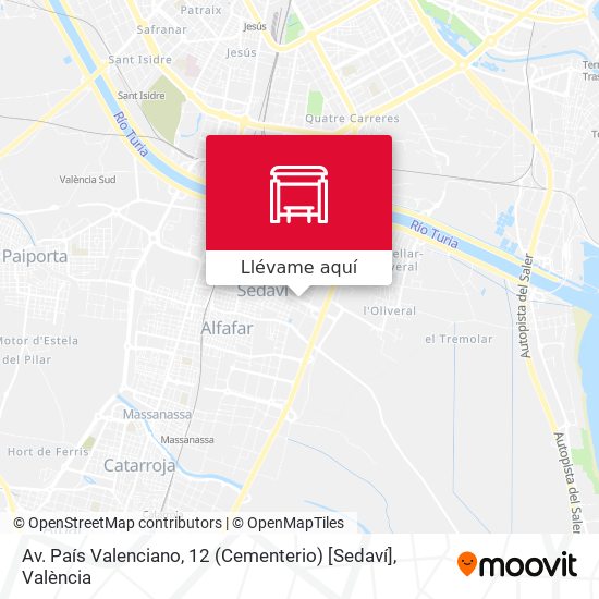 Mapa Av. País Valenciano, 12 (Cementerio) [Sedaví]