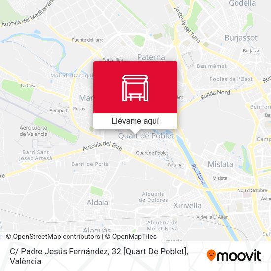 Mapa C/ Padre Jesús Fernández, 32 [Quart De Poblet]