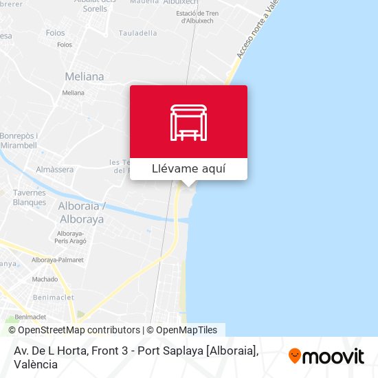 Mapa Av. De L Horta, Front 3 - Port Saplaya [Alboraia]