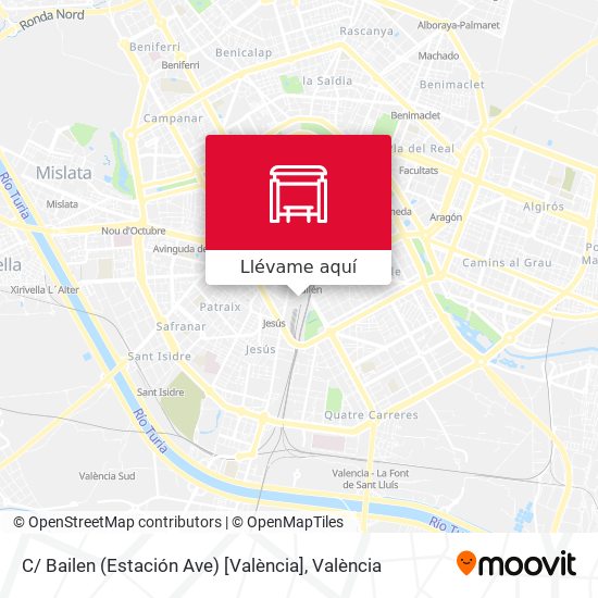 Mapa C/ Bailen (Estación Ave) [València]