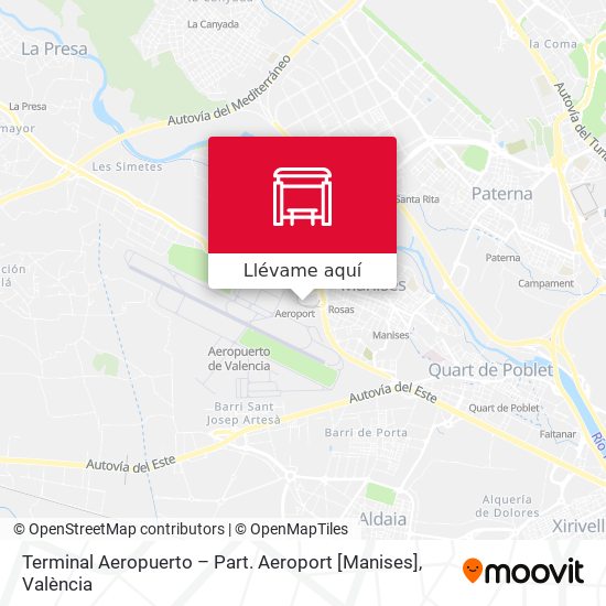 Mapa Terminal Aeropuerto – Part. Aeroport [Manises]