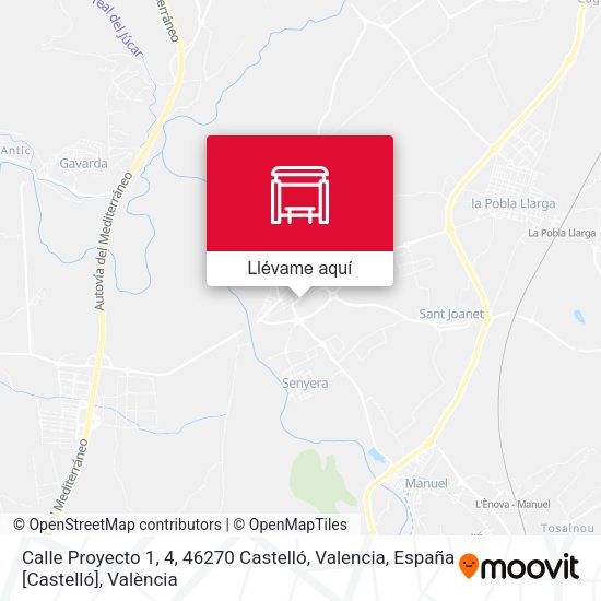 Mapa Calle Proyecto 1, 4, 46270 Castelló, Valencia, España [Castelló]