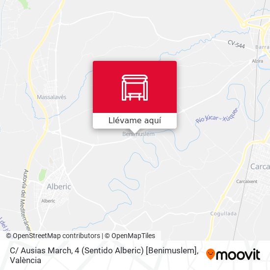 Mapa C/ Ausias March, 4 (Sentido Alberic) [Benimuslem]