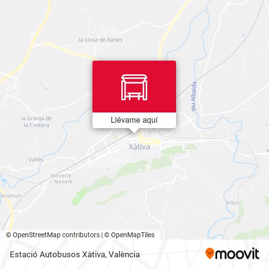 Mapa Estació Autobusos Xàtiva