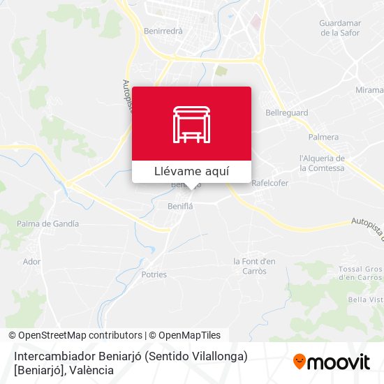 Mapa Intercambiador Beniarjó (Sentido Vilallonga) [Beniarjó]