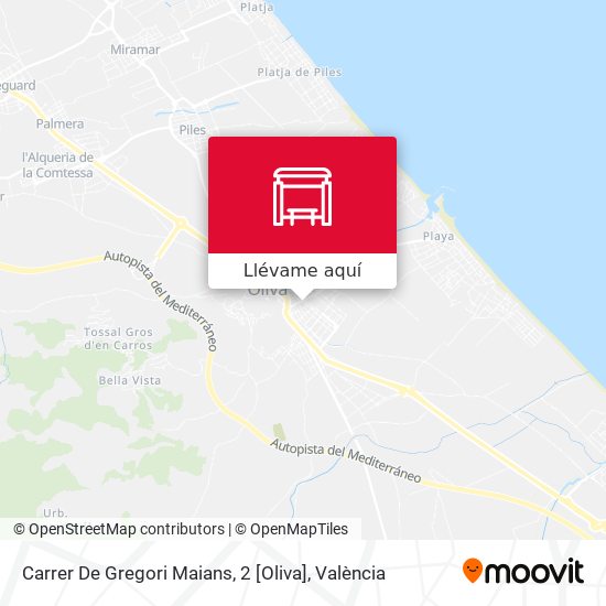 Mapa Carrer De Gregori Maians, 2 [Oliva]