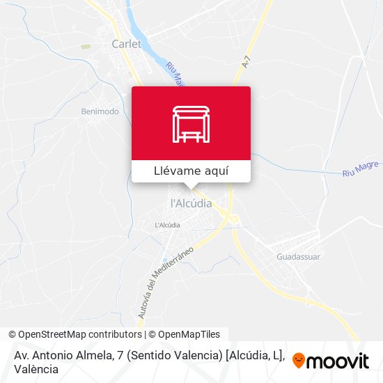 Mapa Av. Antonio Almela, 7 (Sentido Valencia) [Alcúdia, L]