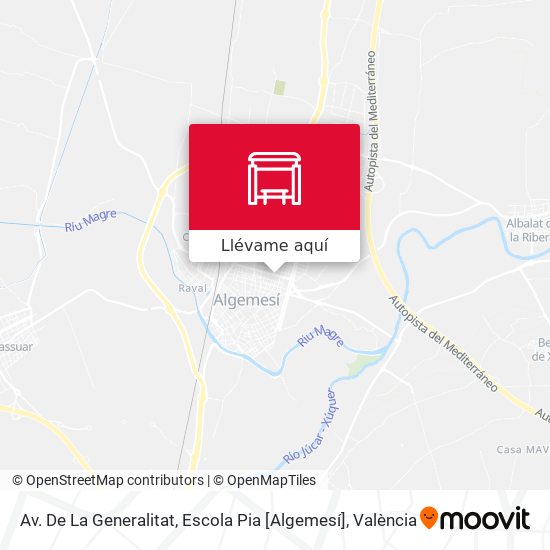 Mapa Av. De La Generalitat, Escola Pia [Algemesí]
