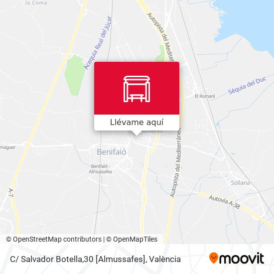 Mapa C/ Salvador Botella,30 [Almussafes]