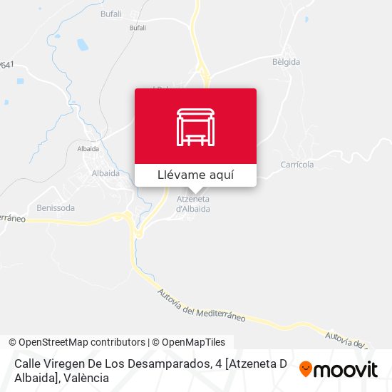 Mapa Calle Viregen De Los Desamparados, 4 [Atzeneta D Albaida]