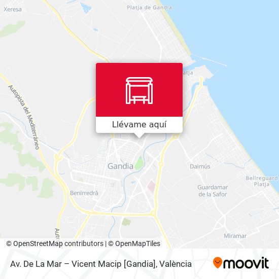 Mapa Av. De La Mar – Vicent Macip [Gandia]