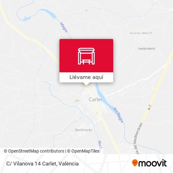 Mapa C/ Vilanova 14 Carlet