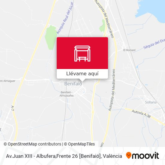 Mapa Av.Juan XIII - Albufera,Frente 26 [Benifaió]