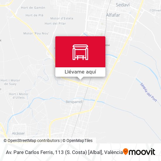 Mapa Av. Pare Carlos Ferris, 113 (S. Costa) [Albal]