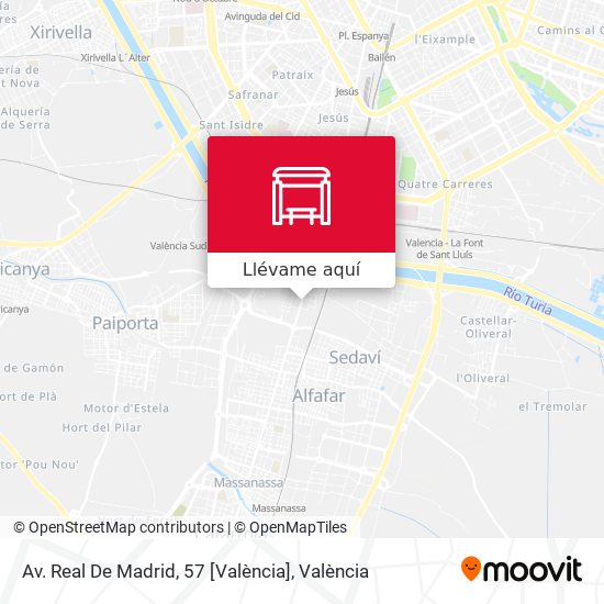 Mapa Av. Real De Madrid, 57 [València]