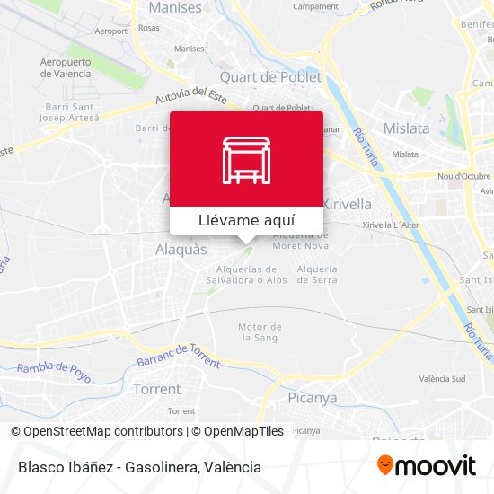Mapa Blasco Ibáñez - Gasolinera