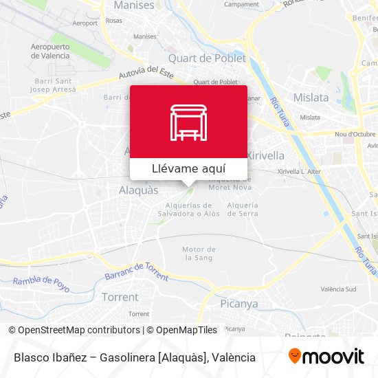 Mapa Blasco Ibañez – Gasolinera [Alaquàs]