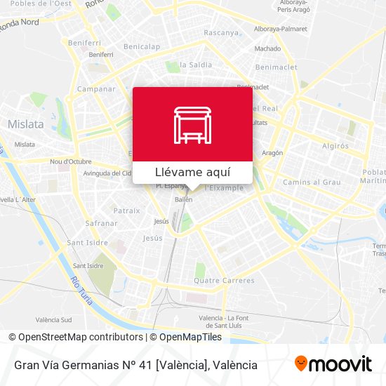 Mapa Gran Vía Germanias Nº 41 [València]