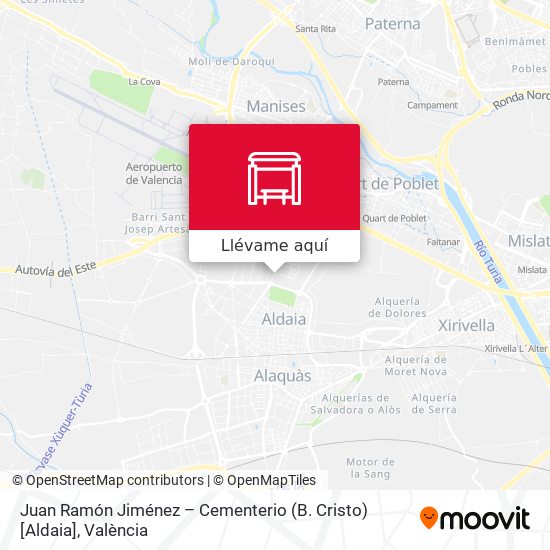 Mapa Juan Ramón Jiménez – Cementerio (B. Cristo) [Aldaia]