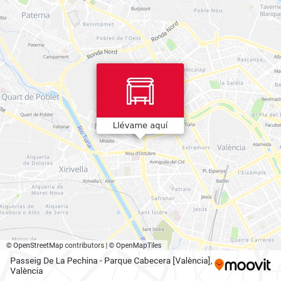 Mapa Passeig De La Pechina - Parque Cabecera [València]