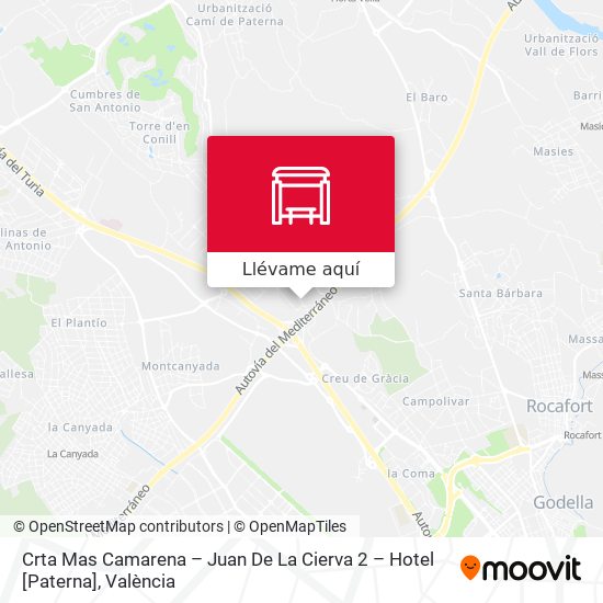 Mapa Crta Mas Camarena – Juan De La Cierva 2 – Hotel [Paterna]