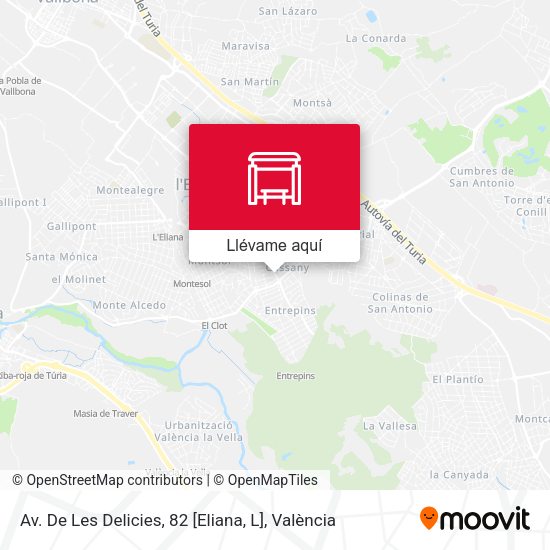 Mapa Av. De Les Delicies, 82 [Eliana, L]