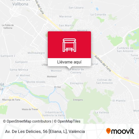 Mapa Av. De Les Delicies, 56 [Eliana, L]