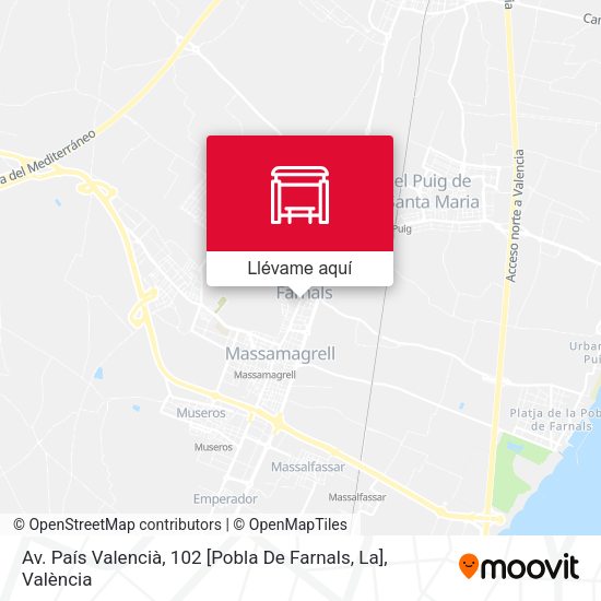 Mapa Av. País Valencià, 102 [Pobla De Farnals, La]