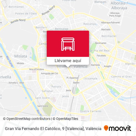 Mapa Gran Vía Fernando El Católico, 9 [València]